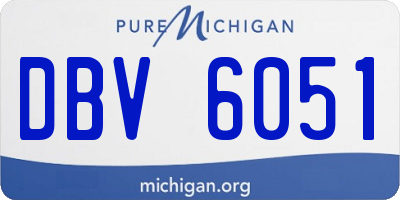 MI license plate DBV6051