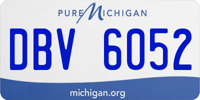 MI license plate DBV6052