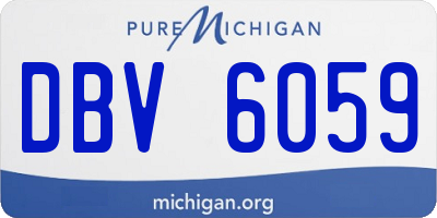 MI license plate DBV6059