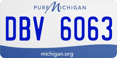 MI license plate DBV6063