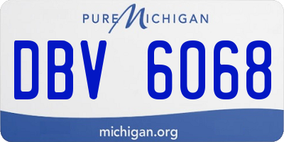 MI license plate DBV6068