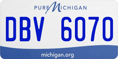 MI license plate DBV6070