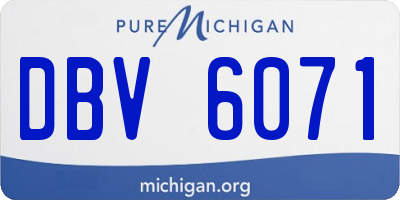 MI license plate DBV6071