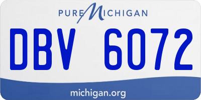 MI license plate DBV6072
