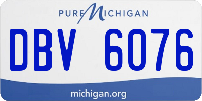 MI license plate DBV6076