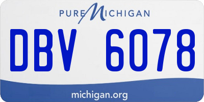 MI license plate DBV6078
