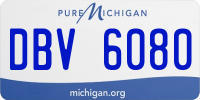 MI license plate DBV6080