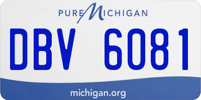 MI license plate DBV6081