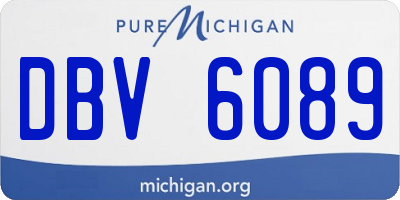 MI license plate DBV6089
