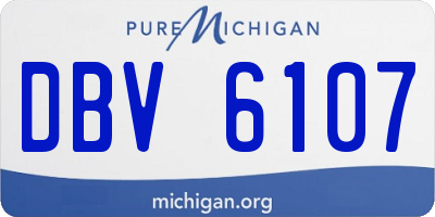 MI license plate DBV6107