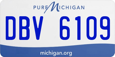 MI license plate DBV6109
