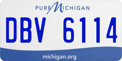 MI license plate DBV6114