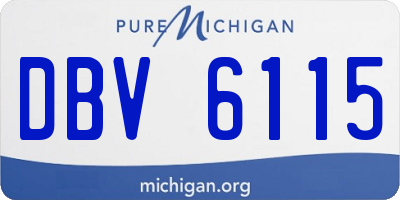MI license plate DBV6115