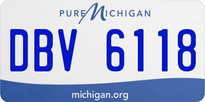 MI license plate DBV6118