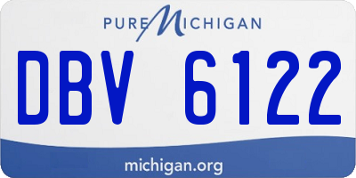 MI license plate DBV6122