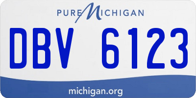 MI license plate DBV6123