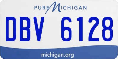 MI license plate DBV6128