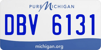 MI license plate DBV6131