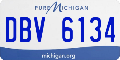 MI license plate DBV6134