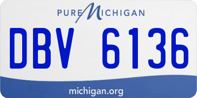 MI license plate DBV6136