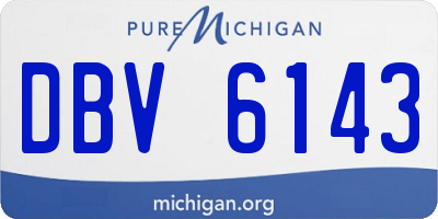 MI license plate DBV6143