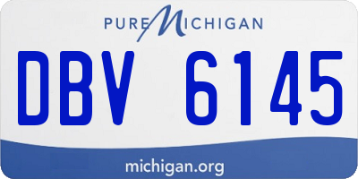 MI license plate DBV6145
