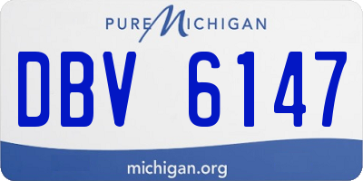 MI license plate DBV6147
