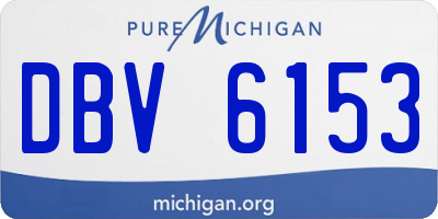 MI license plate DBV6153