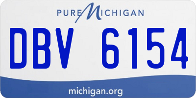 MI license plate DBV6154