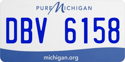 MI license plate DBV6158