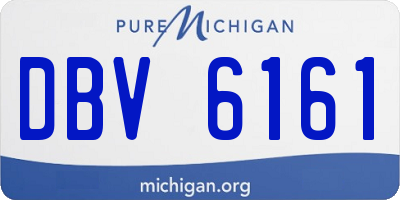 MI license plate DBV6161
