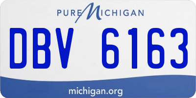 MI license plate DBV6163