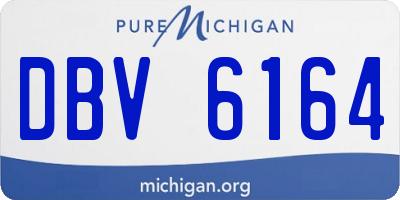 MI license plate DBV6164