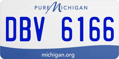 MI license plate DBV6166