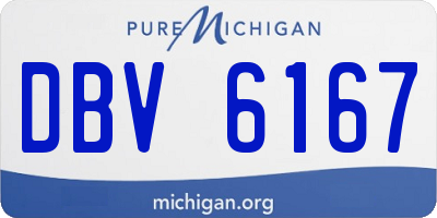 MI license plate DBV6167