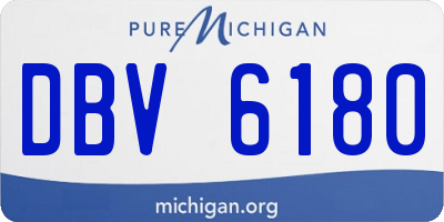 MI license plate DBV6180