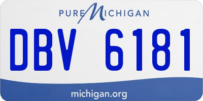 MI license plate DBV6181