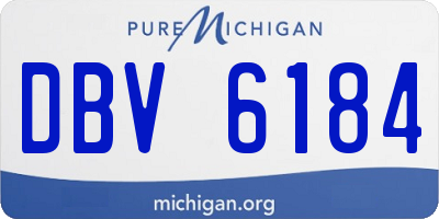 MI license plate DBV6184