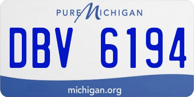 MI license plate DBV6194