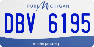 MI license plate DBV6195