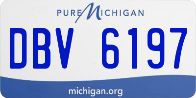 MI license plate DBV6197