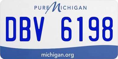 MI license plate DBV6198