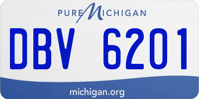 MI license plate DBV6201
