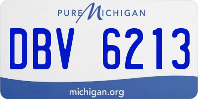 MI license plate DBV6213