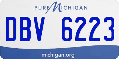 MI license plate DBV6223