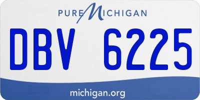 MI license plate DBV6225