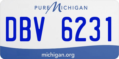 MI license plate DBV6231