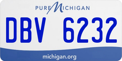 MI license plate DBV6232