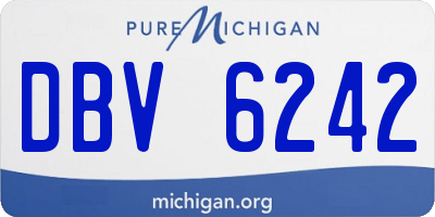 MI license plate DBV6242