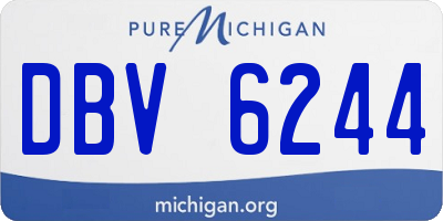 MI license plate DBV6244